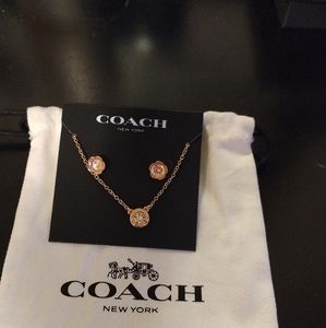 Coach earring and necklace set